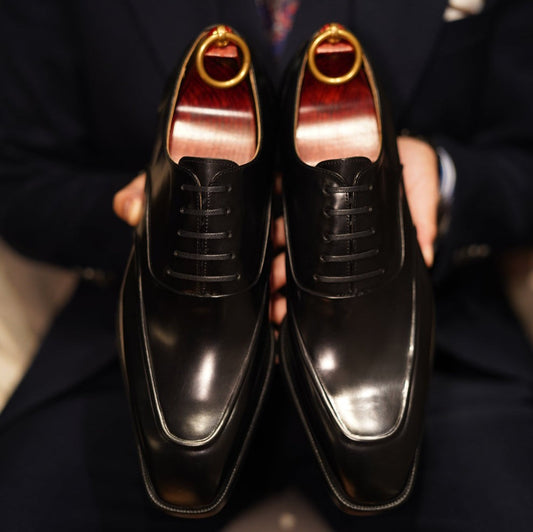 Lusso & FINO | Black Formal Dress Shoe For Men's