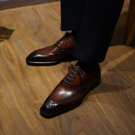 Lusso & FINO | Classic Balmoral Oxford Leather Shoe For Men's