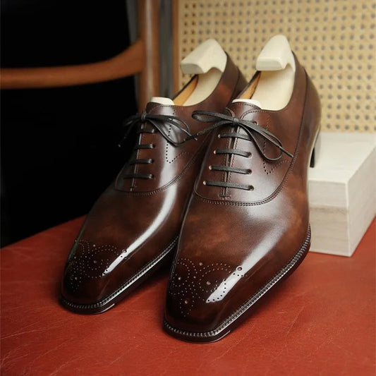 Lusso | FINO Verona Geniune Leather Brouge Shoes For Men's