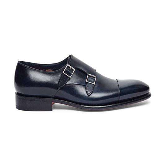 The Midnight Navy Double-Monk Strap